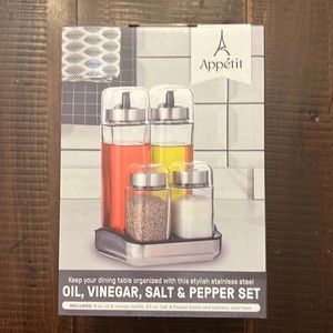 NIB Oil, Vinegar, Salt & Pepper Set